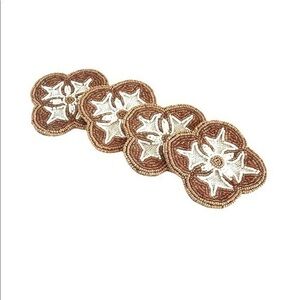 Beaded Everyday Jute Coaster Set of 4 Stocking Stuffer